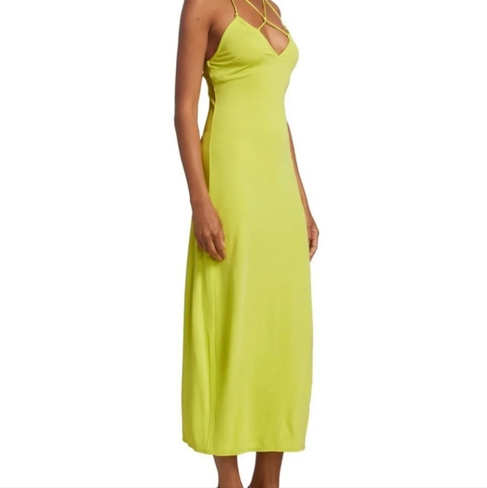 FRAME Delicate Knot‎ Lime Green Dress Size Med